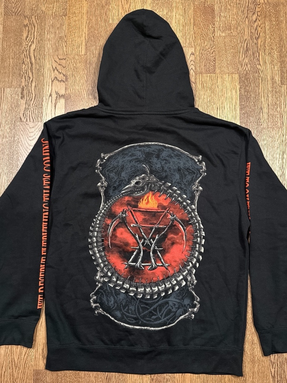 Cattle Decapitation Death Atlas Heavy Metal Full Zip Fleece Hoodie Mens Large